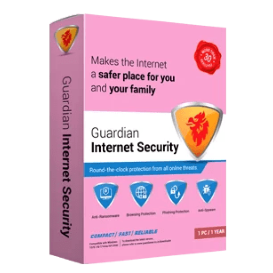 Renew Guardian Internet Security 1 User 1 Year