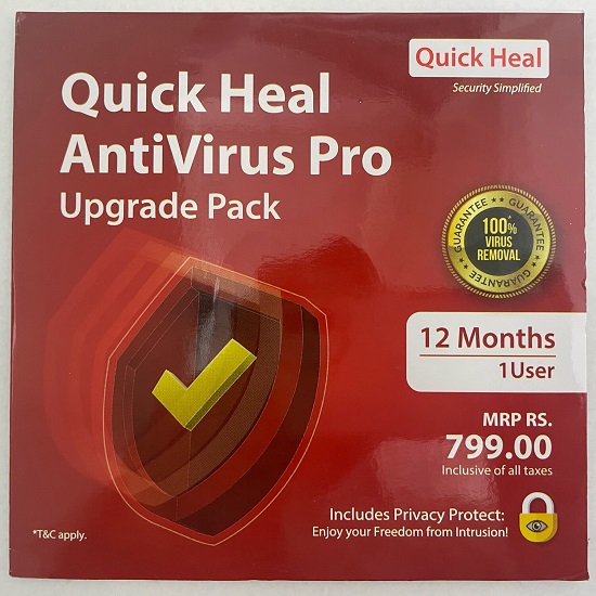 Renewal Quick Heal Antivirus Pro 1 PC 1 Year