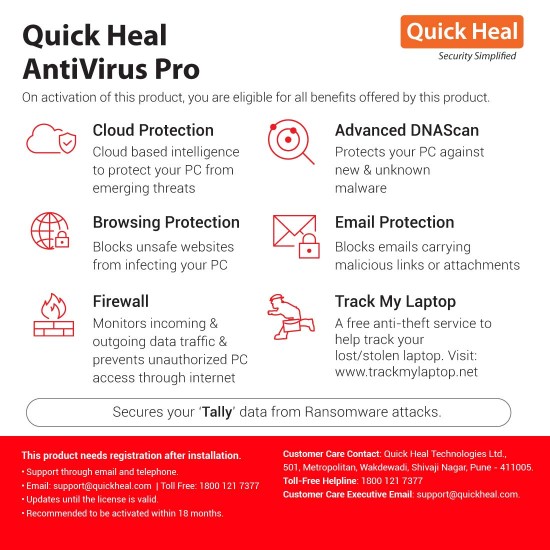 Quick Heal Antivirus Pro 1 PC 1 Year