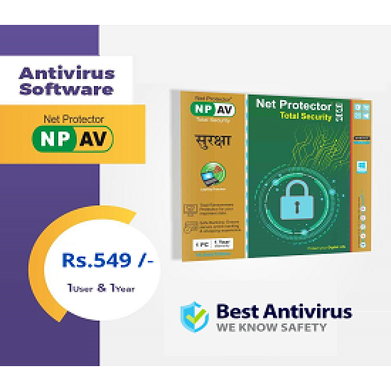 Net Protector Total Security ( NPAV ) Gold Edition 1 PC 1 Year